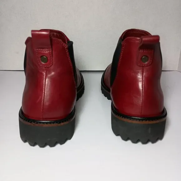 Ecco Red Ankle Boots - Picture 3 of 16